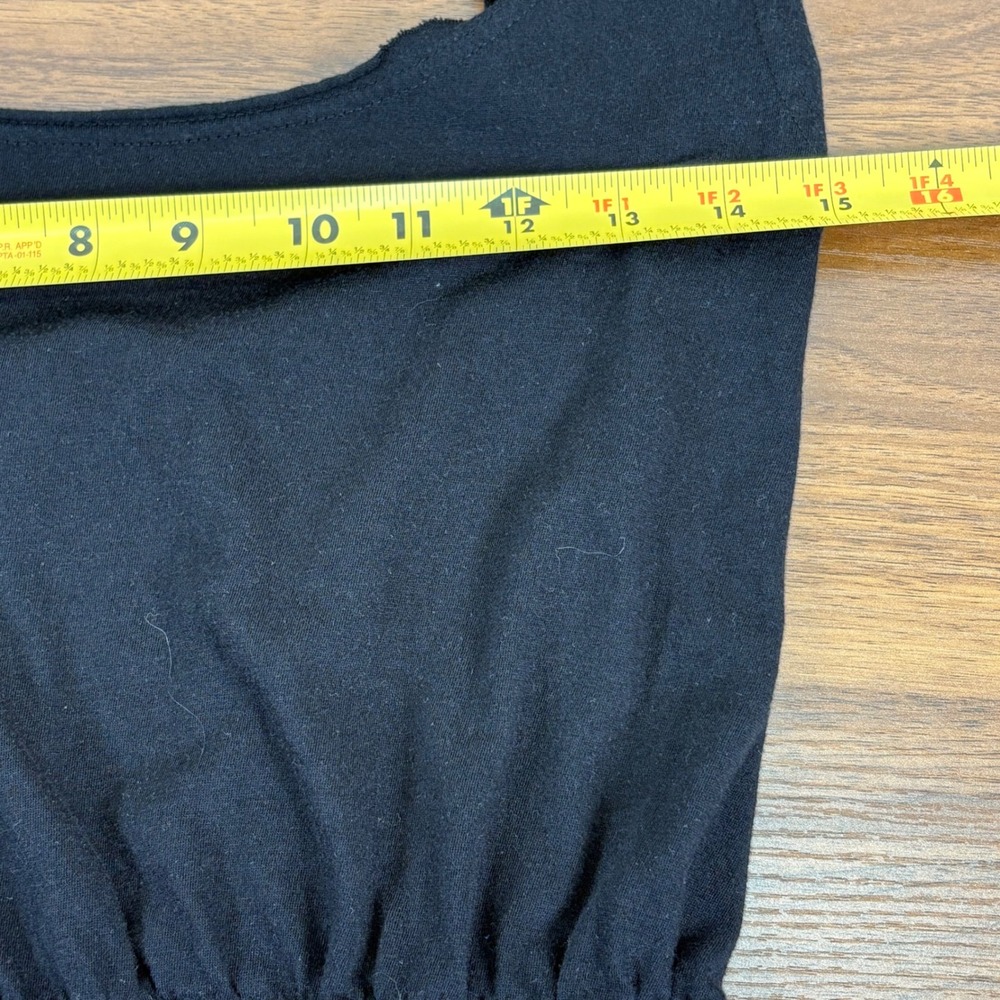 Hurley Black Top Floral Print Gray‎ Skirt Dress Cutout Back Slvless Womens Small - Picture 8 of 11